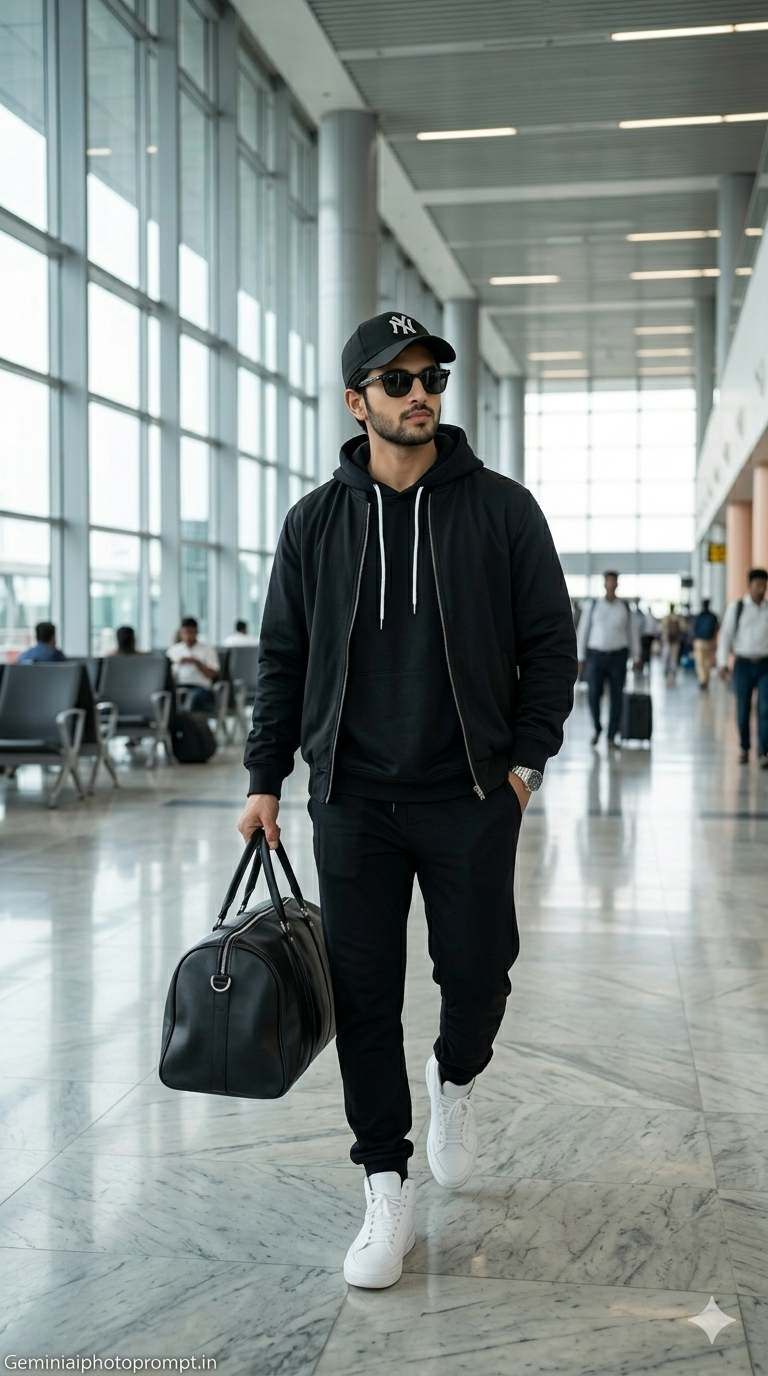 Gemini ai airport prompt for boys copy paste instagram