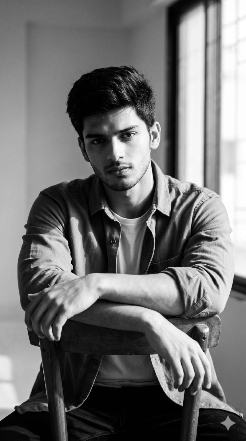 Create a high-end black and white portrait ChatGPT prompt