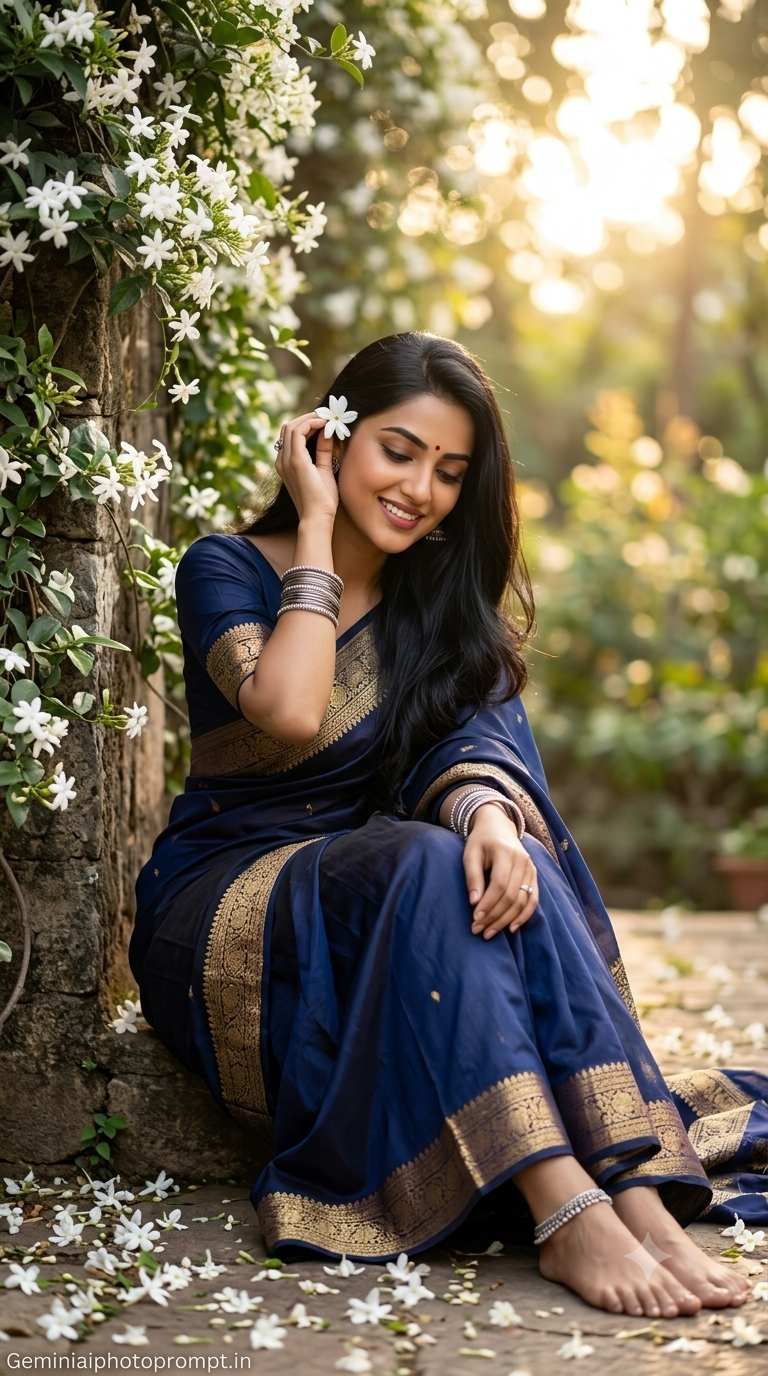 South Indian look prompt for Gemini girl