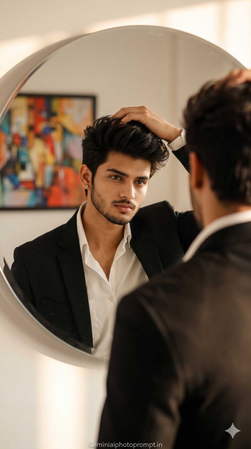 Mirror selfie prompt Gemini for Boys