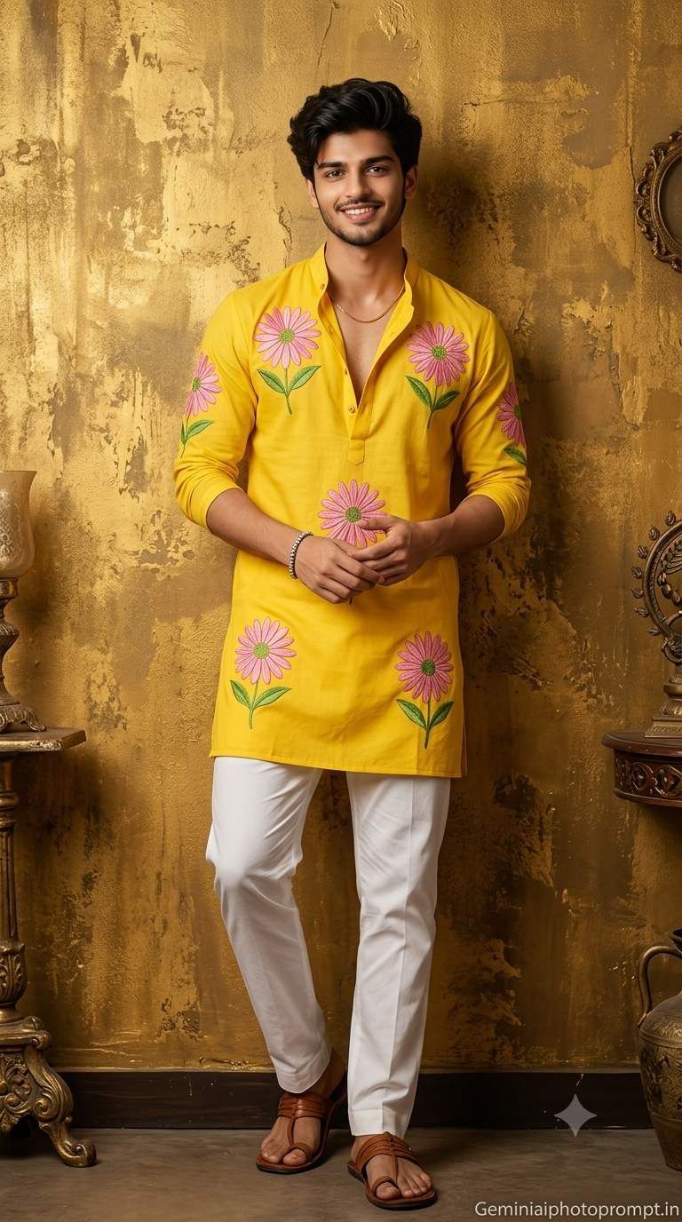 Gemini kurta pajama prompt copy and paste instagram