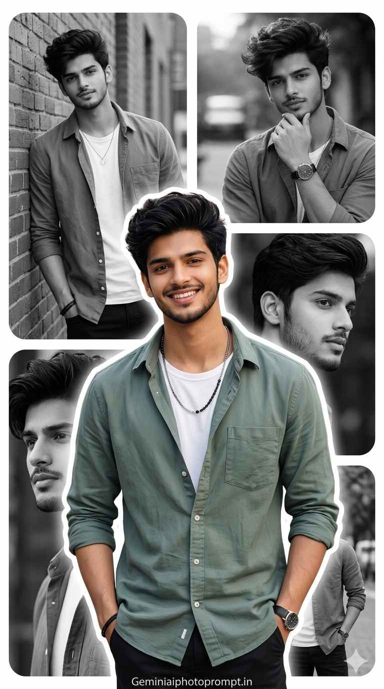 Best collage photo men gemini ai free