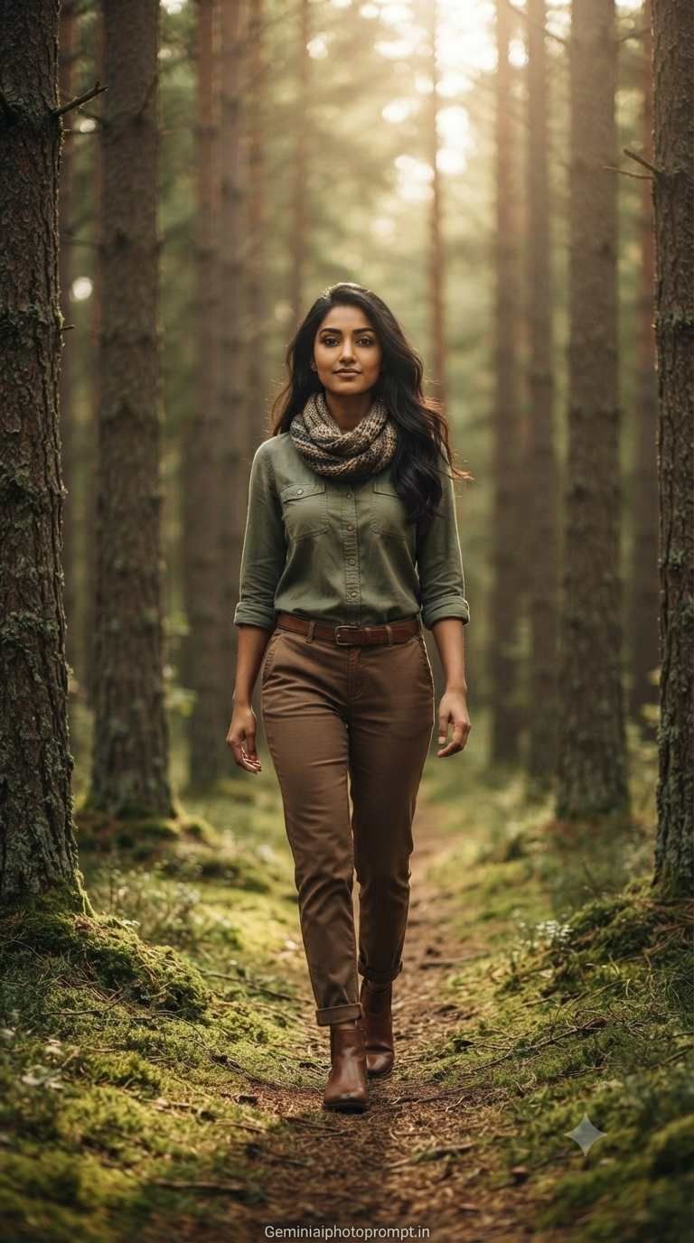Foggy forest cinematic photo background
